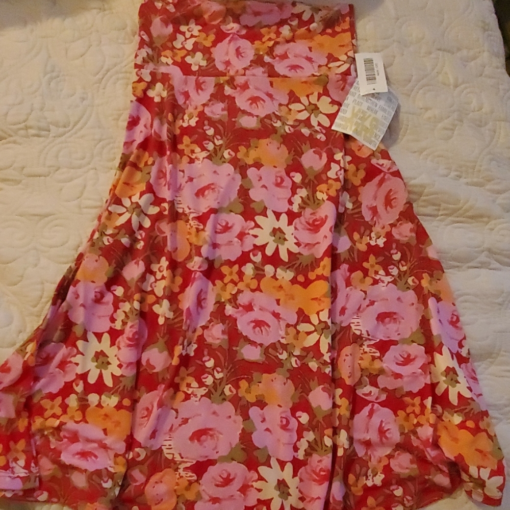 NWT XXS LULAROE AZURE SKIRT floral